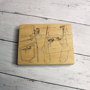 Stampa Rosa House Mouse Mounted Rubber Stamp Hang in There 243